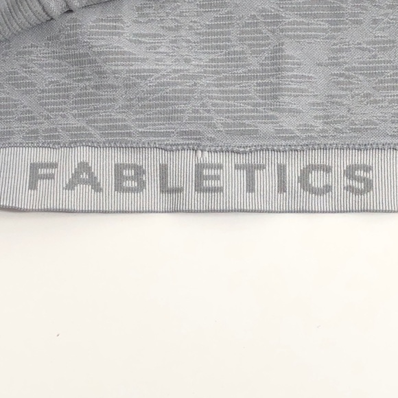 Fabletics RacerBack Gray Floral Pattern Tank - Picture 4 of 6
